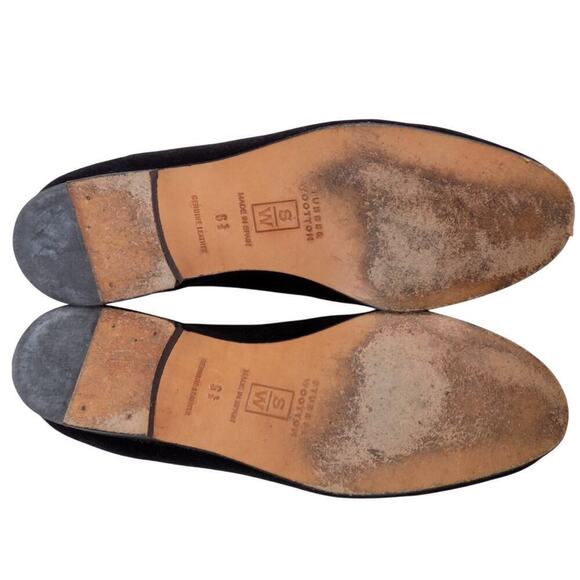 Stubbs and Wootton‎ Black Velvet Slippers with Palm Tree Embroidery 6.5 $545 🌴 - Picture 6 of 6